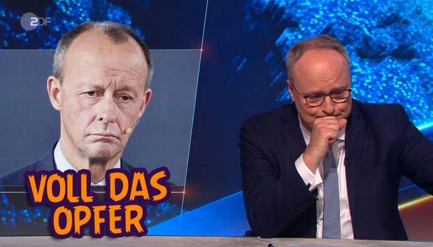 In der "heute-show" (ZDF) litt Oliver Welke mit Friedrich Merz, einem der "schlimmsten Opfer" von Corona.