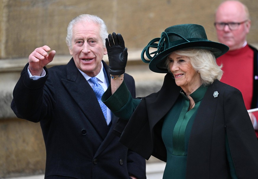 The Royal Family attend the Easter Mattins Service at Windsor Castle Featuring: King Charles III, Queen Camilla Where: Windsor, United Kingdom When: 31 Mar 2024 Credit: Cover Images EDITORIAL USE ONLY ...
