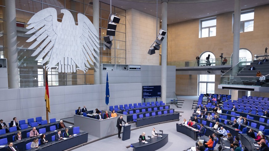 164. Sitzung des Bundestages Deutschland, Berlin, am 12. April 2024: Plenarsaal im Bundestag w