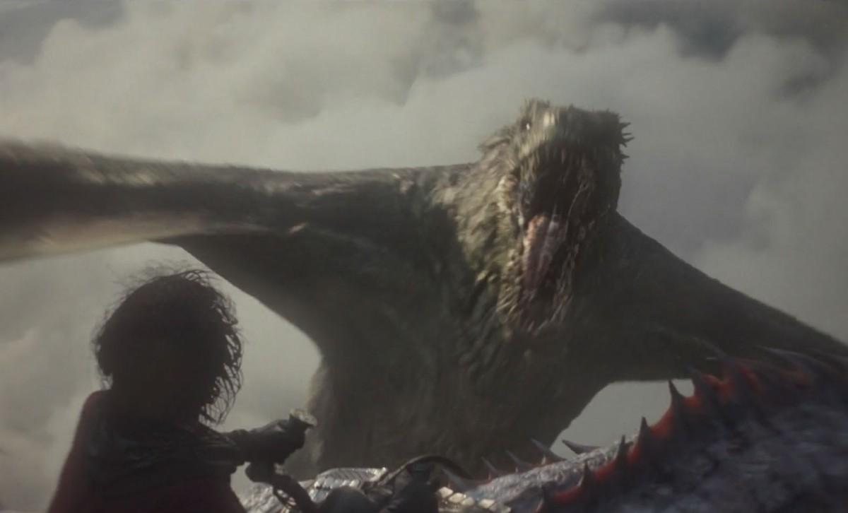 Gegen den riesigen Drachen Vhagar hat Lucerys keine Chance.