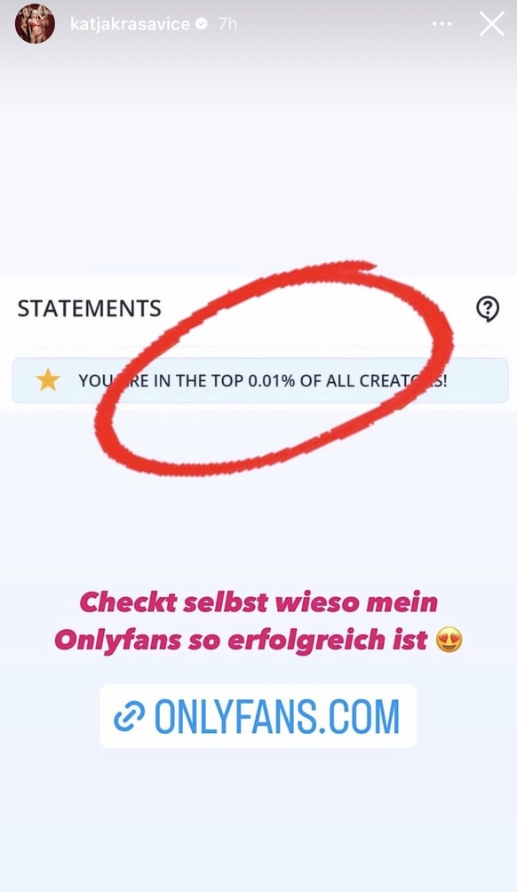 Katja freut sich über ihren Erfolg auf Onlyfans.