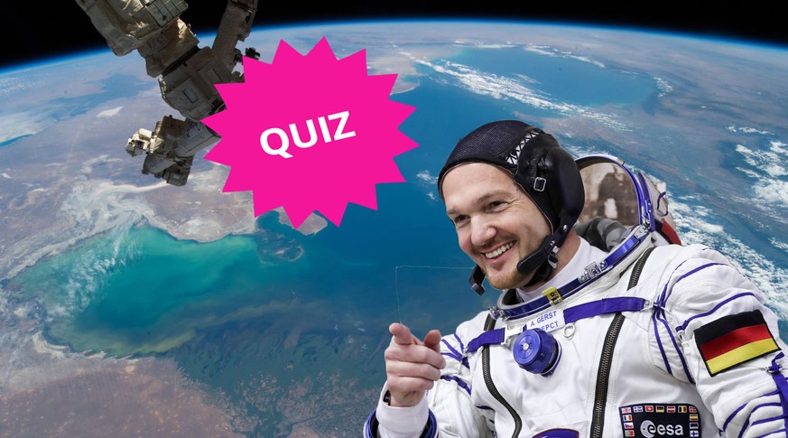 Wenn du erkennst, was Astro-Alex hier zeigt, darfst du mit zur ISS!