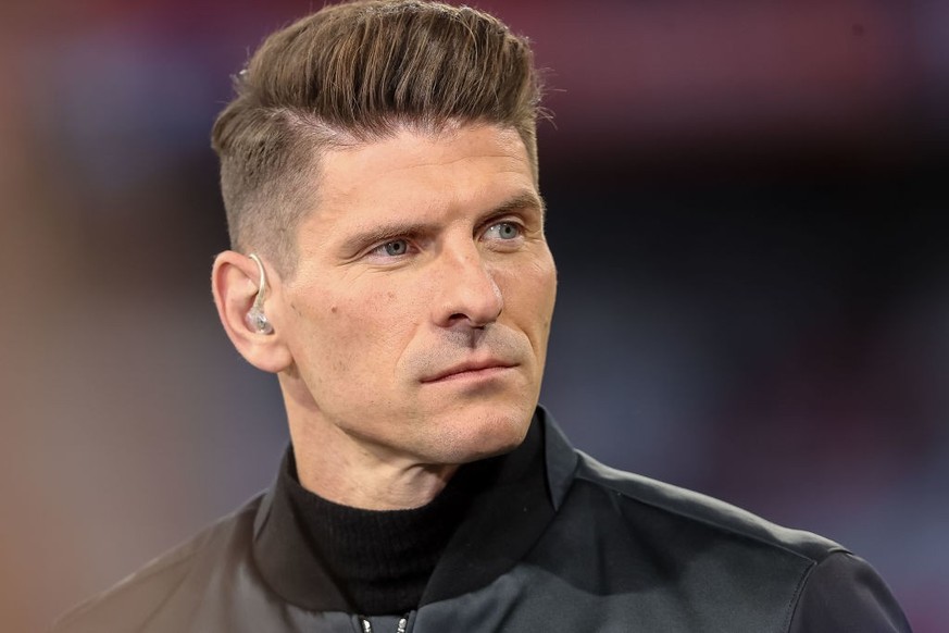 MUNICH, GERMANY - APRIL 12: Mario Gomez looks on during the UEFA Champions League Quarter Final Leg Two match between Bayern München and Villarreal CF at Football Arena Munich on April 12, 2022 in Mun ...