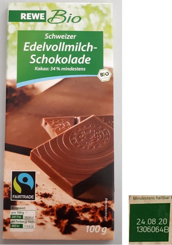 Rückruf bei Rewe - &quot;Edelvollmilch-Schokolade&quot; könnte Mandeln enthalten