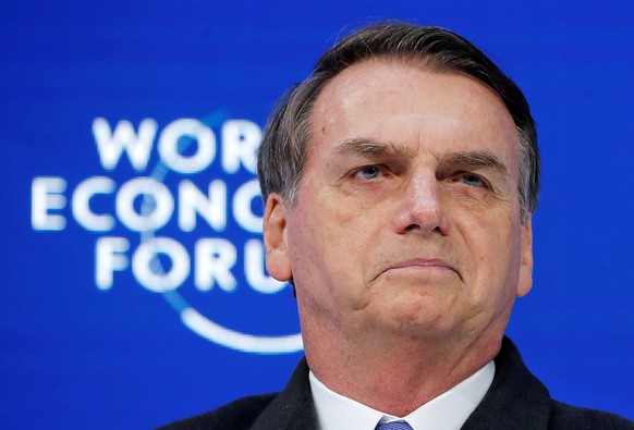 FILE PHOTO: Brazil's President Jair Bolsonaro attends the World Economic Forum (WEF) annual meeting in Davos, Switzerland, January 22, 2019. REUTERS/Arnd Wiegmann -/File Photo