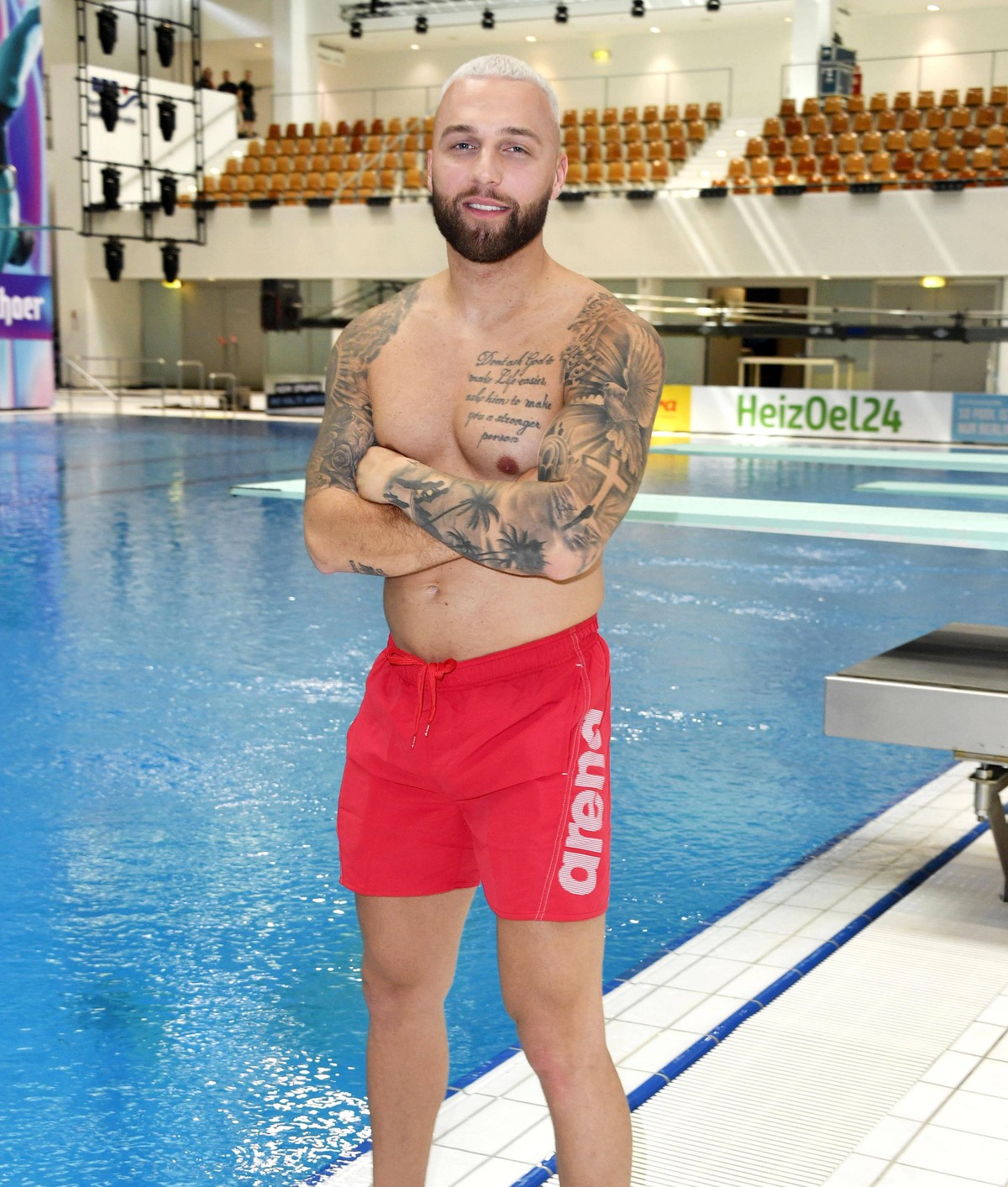 Filip Pavlovic bei der Pressekonferenz zur Fernsehshow RTL Turmspringen aus der Schwimm- und Sprunghalle im Europasportpark Berlin. Berlin, 02.06.2022 *** Filip Pavlovic at the press conference for th ...