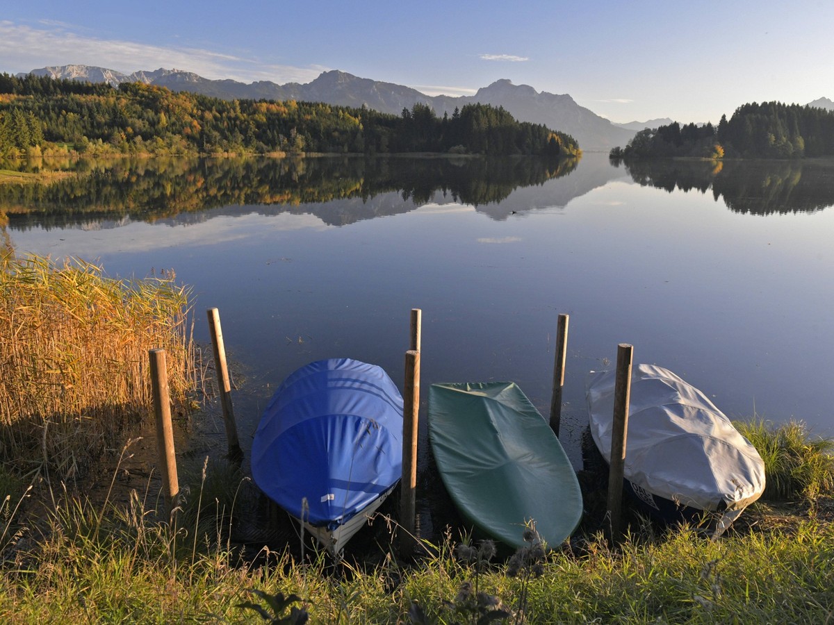 14.10.2019, Der Stausee Forggensee bei F