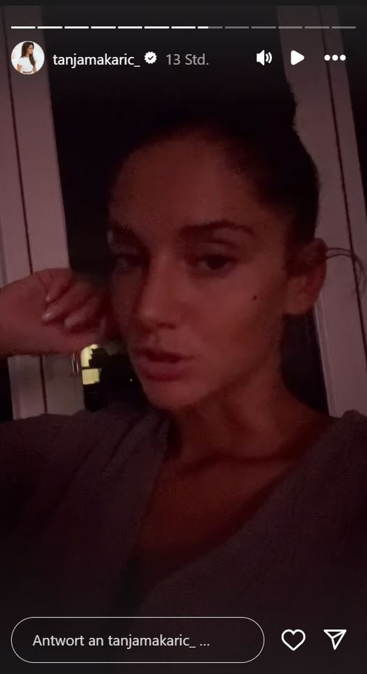 Tanja Makarić wendet sich an ihre Follower:innen.