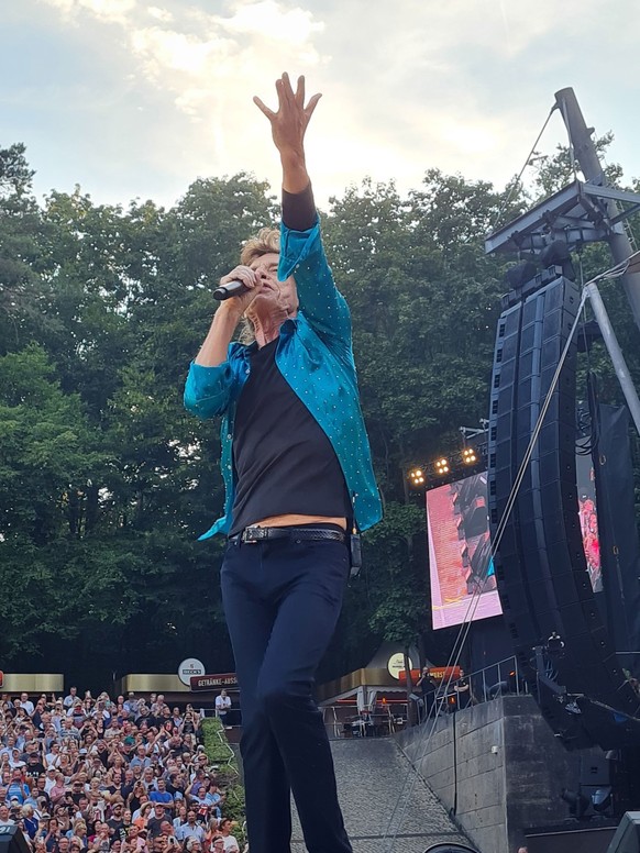 Mick Jagger beim Konzert in der Waldbühne.