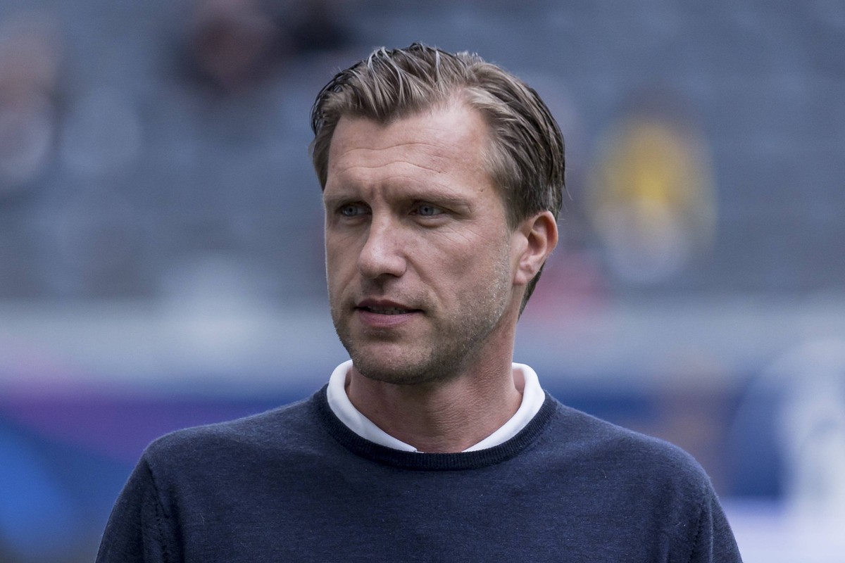 1. Fussball Bundesliga: Eintracht Frankfurt - 1. FSV Mainz 05 Markus Krösche Vorstand Eintracht Frankfurt, Eintracht Frankfurt - 1. FSV Mainz 05, Frankfurt, Deutsche Bank Park, 13.5.2023 *** 1 Footbal ...