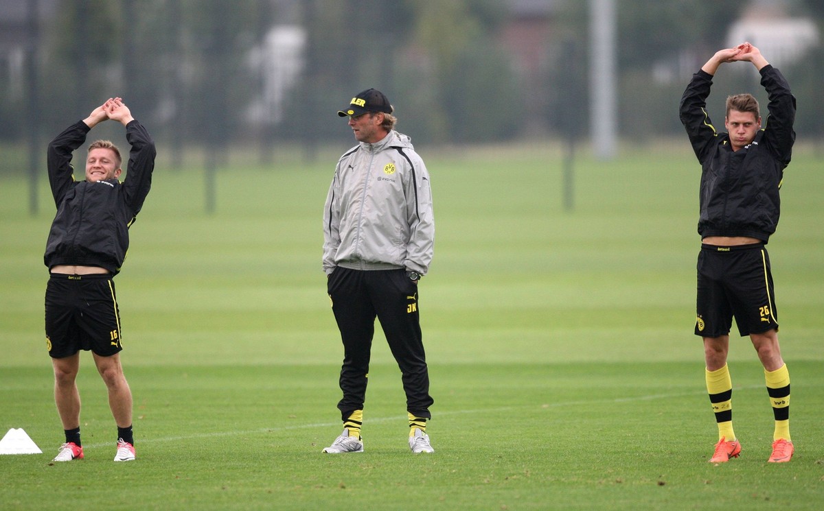 Bildnummer: 11469378 Datum: 13.09.2012 Copyright: imago/Christoph Reichwein
13.09.2012, Dortmund, Fussball, 1. Bundesliga, Training Borussia Dortmund. v.l. Jakub Kuba Blaszczykowski (Dortmund), Train ...