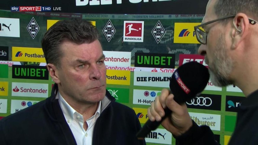 Eine Frage gefiel Gladbach-Trainer Hecking überhaupt nicht.