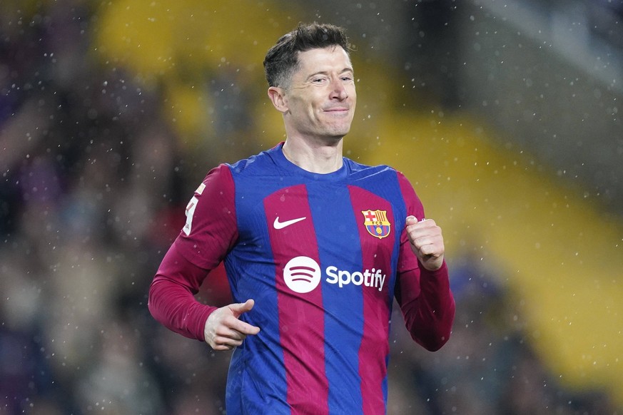 FC Barcelona, Barca - UD Las Palmas. La Liga EA Sports match. Date 30 Robert Lewandowski of FC Barcelona during the La Liga EA Sports match between FC Barcelona and UD Las Palmas played at Lluis Compa ...