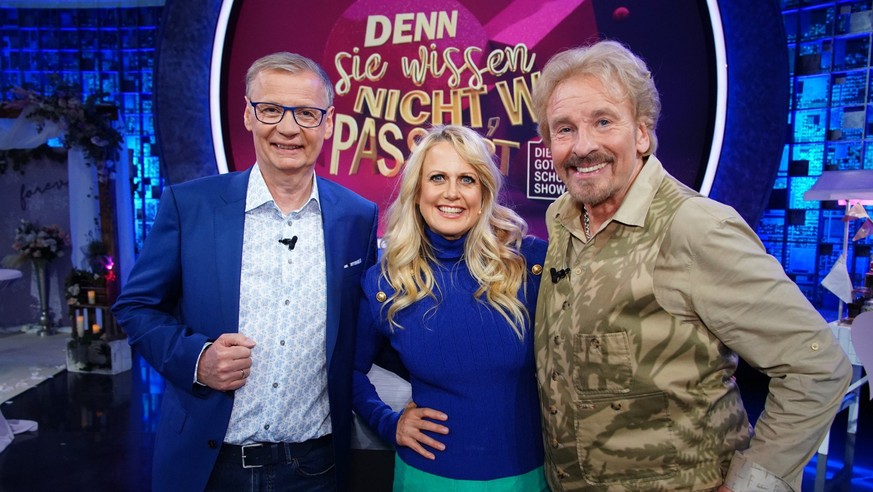 Günther Jauch (l.), Barbara Schöneberger und Thomas Gottschalk.

Die Verwendung des sendungsbezogenen Materials ist nur mit dem Hinweis und Verlinkung auf RTL+ gestattet.