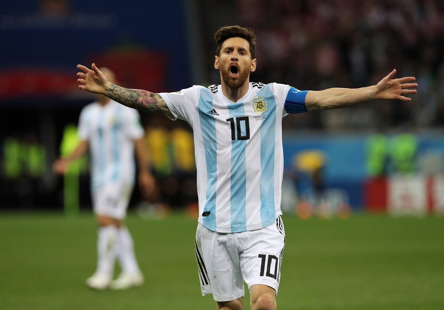 Lionel Messi (ARG), JUNE 21, 2018 - Football / Soccer : FIFA World Cup WM Weltmeisterschaft Fussball Russia 2018 Group D match between Argentina 0-3 Croatia at Nizhny Novgorod Stadium in Nizhny Novgor ...