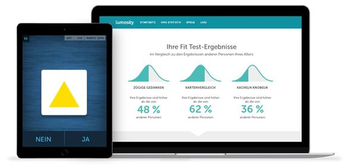 Gehirn-Training mit über 25 kognitiven Spielen auf lumosity.com