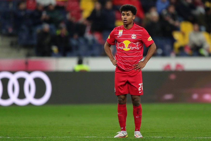 SOCCER - BL, RBS vs Altach SALZBURG,AUSTRIA,05.MAR.22 - SOCCER - ADMIRAL Bundesliga, Red Bull Salzburg vs SCR Altach. Image shows Karim Adeyemi RBS. PUBLICATIONxNOTxINxAUTxSUIxSWE GEPAxpictures/xDavid ...