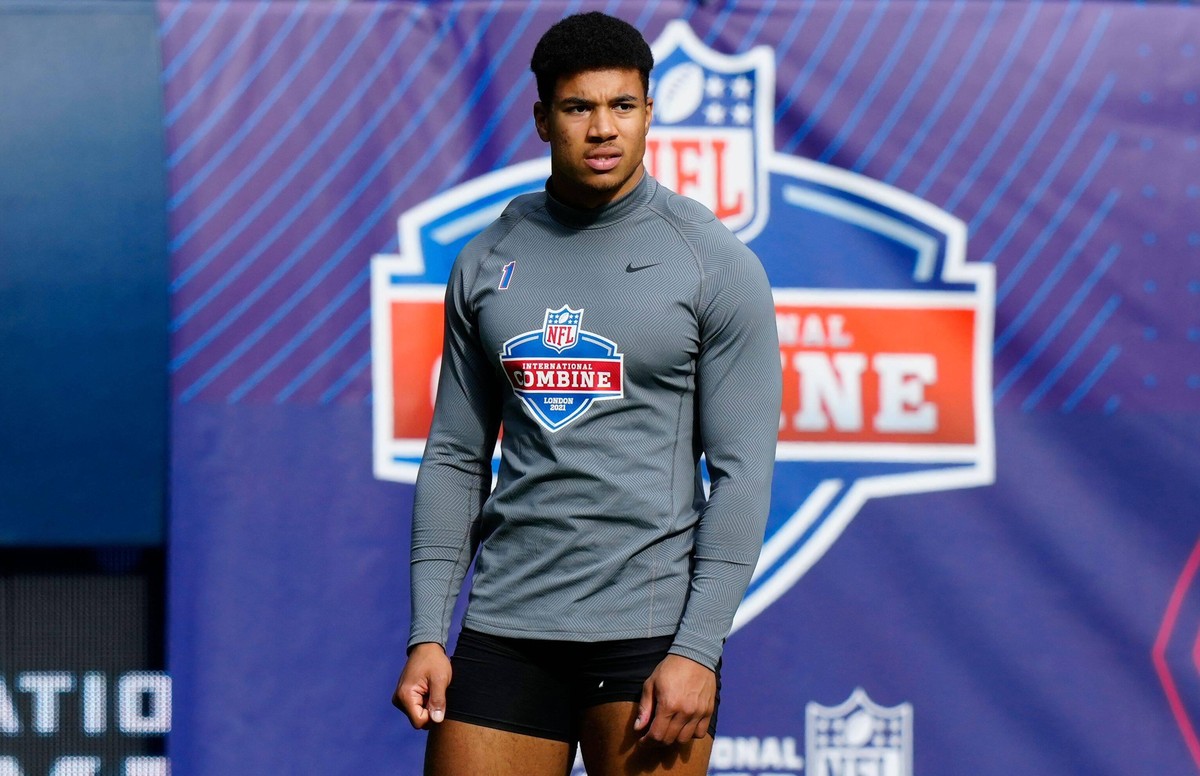 Marcel Dabo beim "International Player Combine" in London.