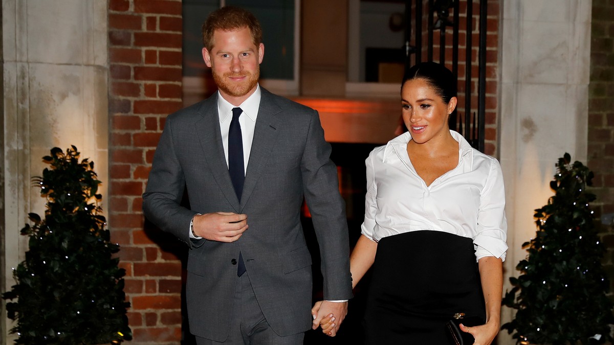 FILE PHOTO: Britain's Prince Harry and Meghan, Duchess of Sussex, arrive to attend the Endeavour Fund Awards in the Drapers' Hall in London, Britain February 7, 2019. Tolga Akmen/Pool via RE ...