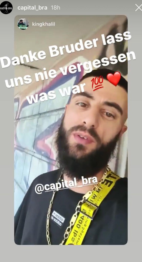 Capital Bra reagiert in seiner Story auf die Ansage von King Khalil.