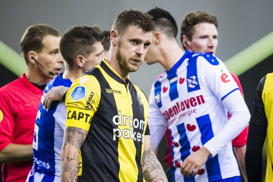 ARNHEM, Vitesse - SC Heerenveen, 02-02-2019 football, Dutch Eredivisie Season 2018 - 2019, Stadium de Gelredome, disappointed Vitesse player Maikel van der Werff after the match Vitesse - SC Heerenvee ...