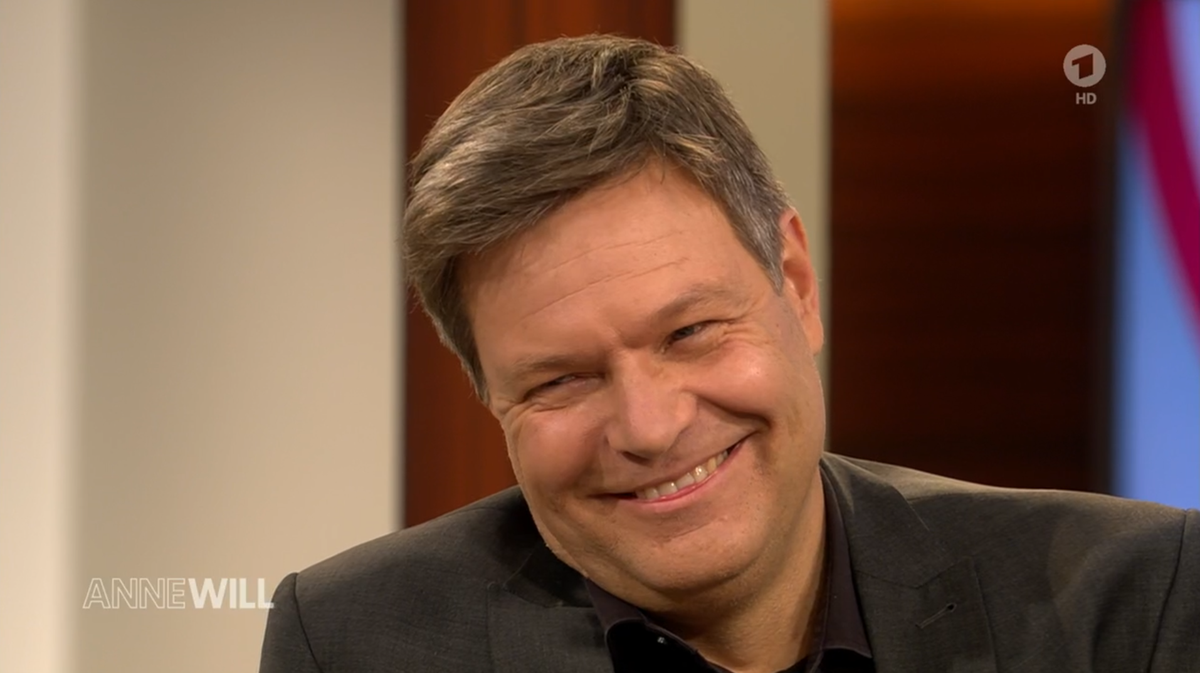 Söders Kommentar bringt Habeck zum Lachen.
