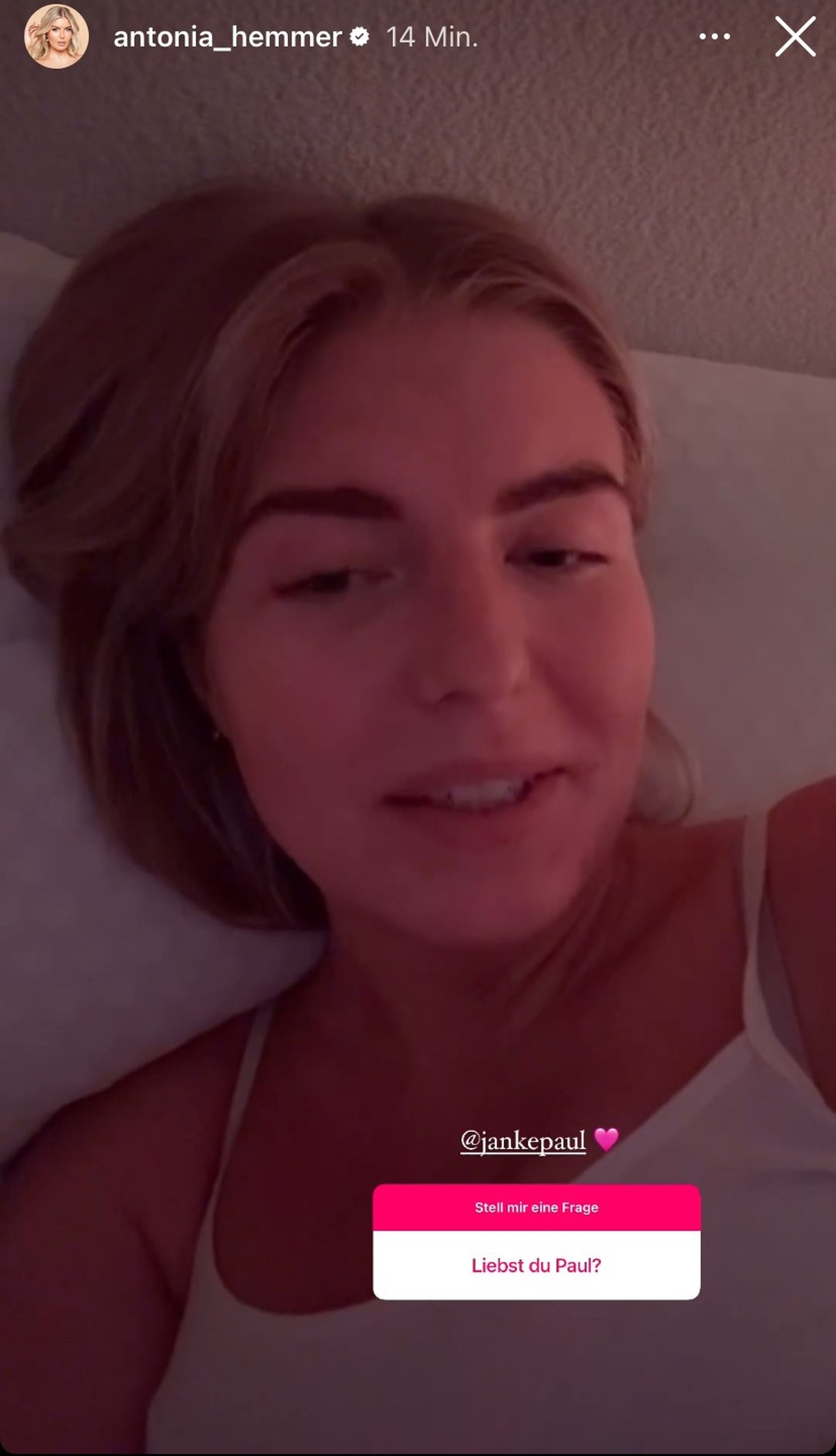 Antonia Hemmer spricht über ihre Verbindung zu Paul Janke.