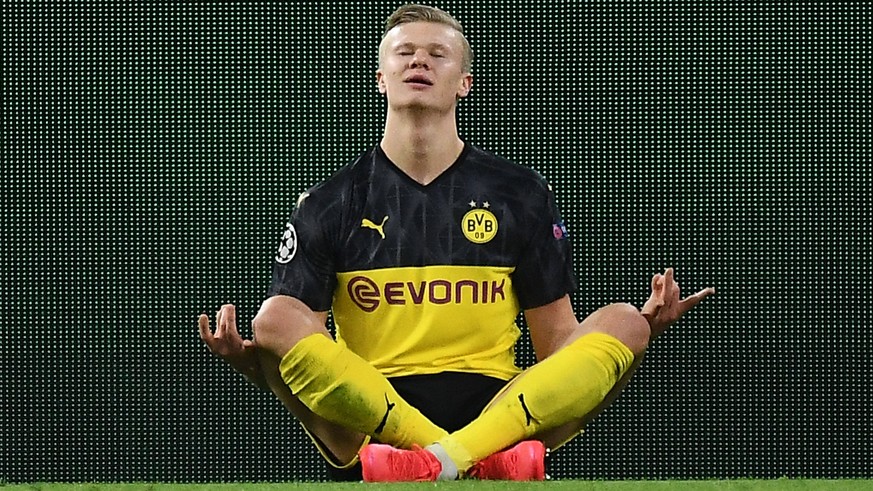 Sport Bilder des Tages 18.02.2020, xjhx, Fussball UEFA Champions League, Borussia Dortmund - Paris St.Germain PSG emspor, v.l. Erling Haaland Borussia Dortmund celebrate the goal, Der Torjubel zum 1:0 ...