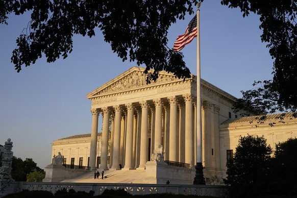 The Supreme Court is seen on Friday, April 21, 2023, in Washington after the court decided to preserve women&#039;s access to a drug used in the most common method of abortion, rejecting lower-court r ...