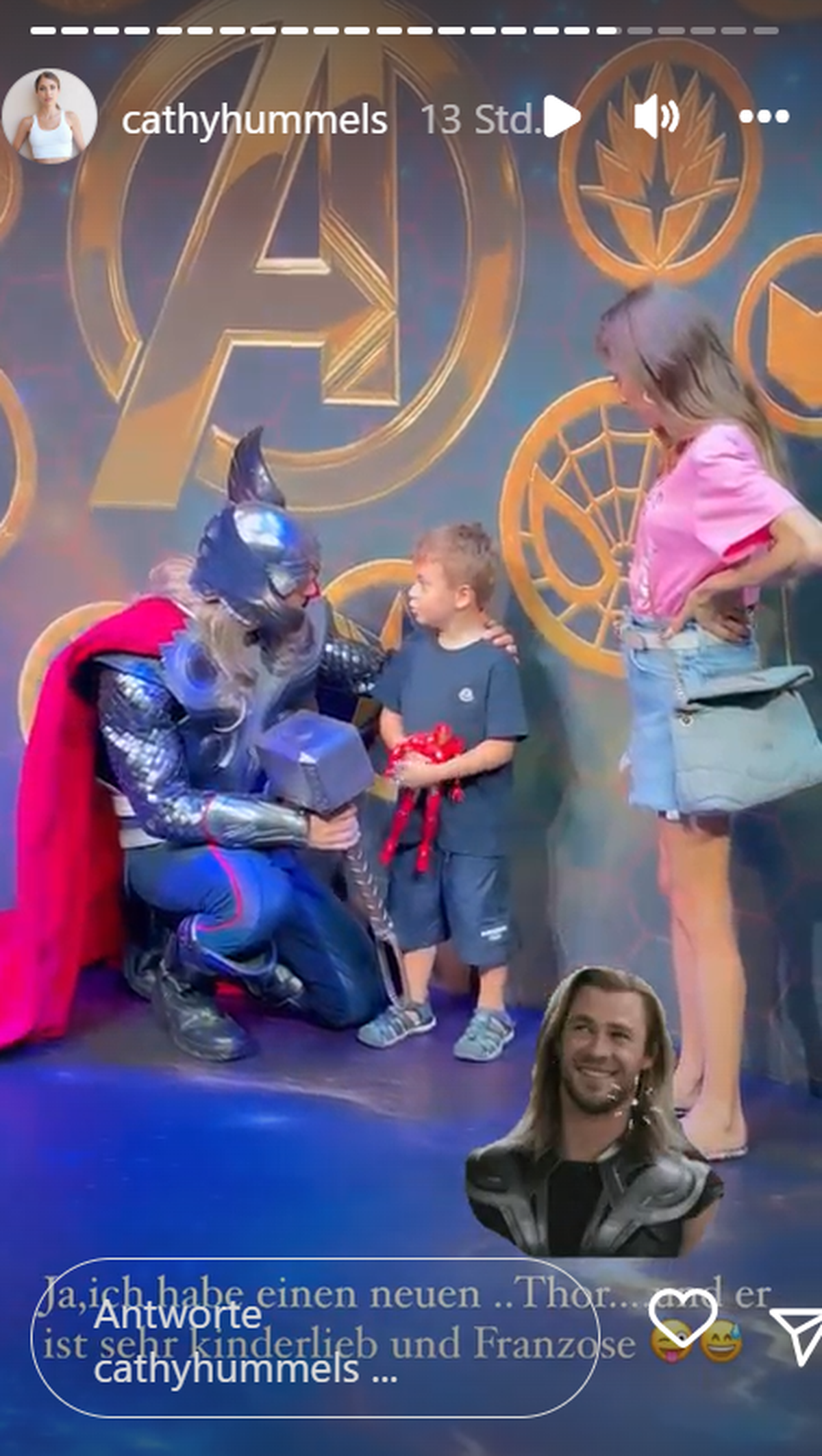 Im Disneyland Paris trafen Cathy und Ludwig Hummels auf den ein oder anderen Superhelden.