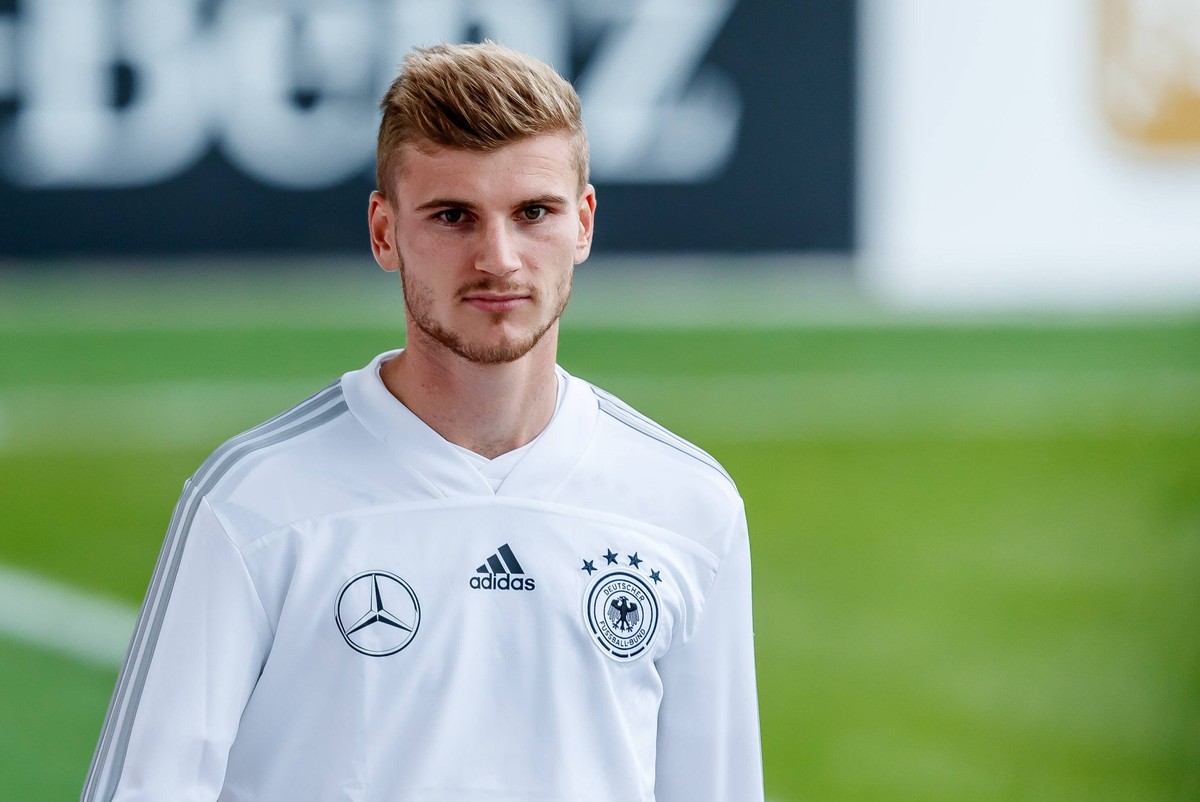 Muenchen, Germany, 03.09.2018 Training Deutsche Fussballnationalmannschaft , Timo Werner (GER) schaut ( DeFodi507 *** Muenchen Germany 03 09 2018 Training German national football team Timo Werner GER ...