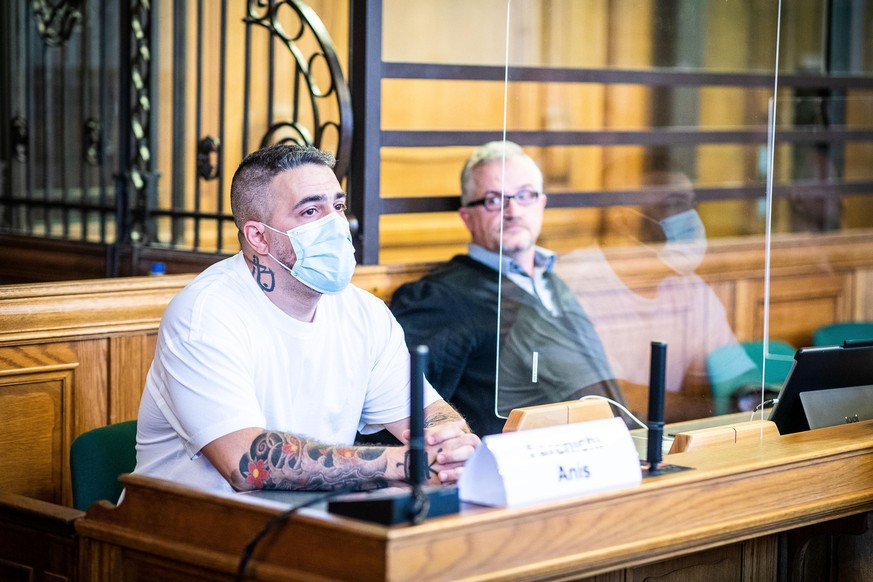 BERLIN, GERMANY - AUGUST 17: Rapper Bushido attends court during the Arafat Abou-Chaker trial on August 17, 2020 in Berlin, Germany. Abou-Chaker, as well his three brothers Yasser, Nasser and Rommel,  ...