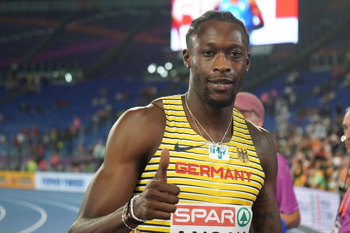 Rom , Leichtathletik, Athletics, Track and Field, EAA, Leichtathletik EM Rom 2024 European Championships Rom , 07.06-12.06.2024, Olympic Stadium Roma, Italy 100m finale, Owen Ansah Deutschland , Copyr ...