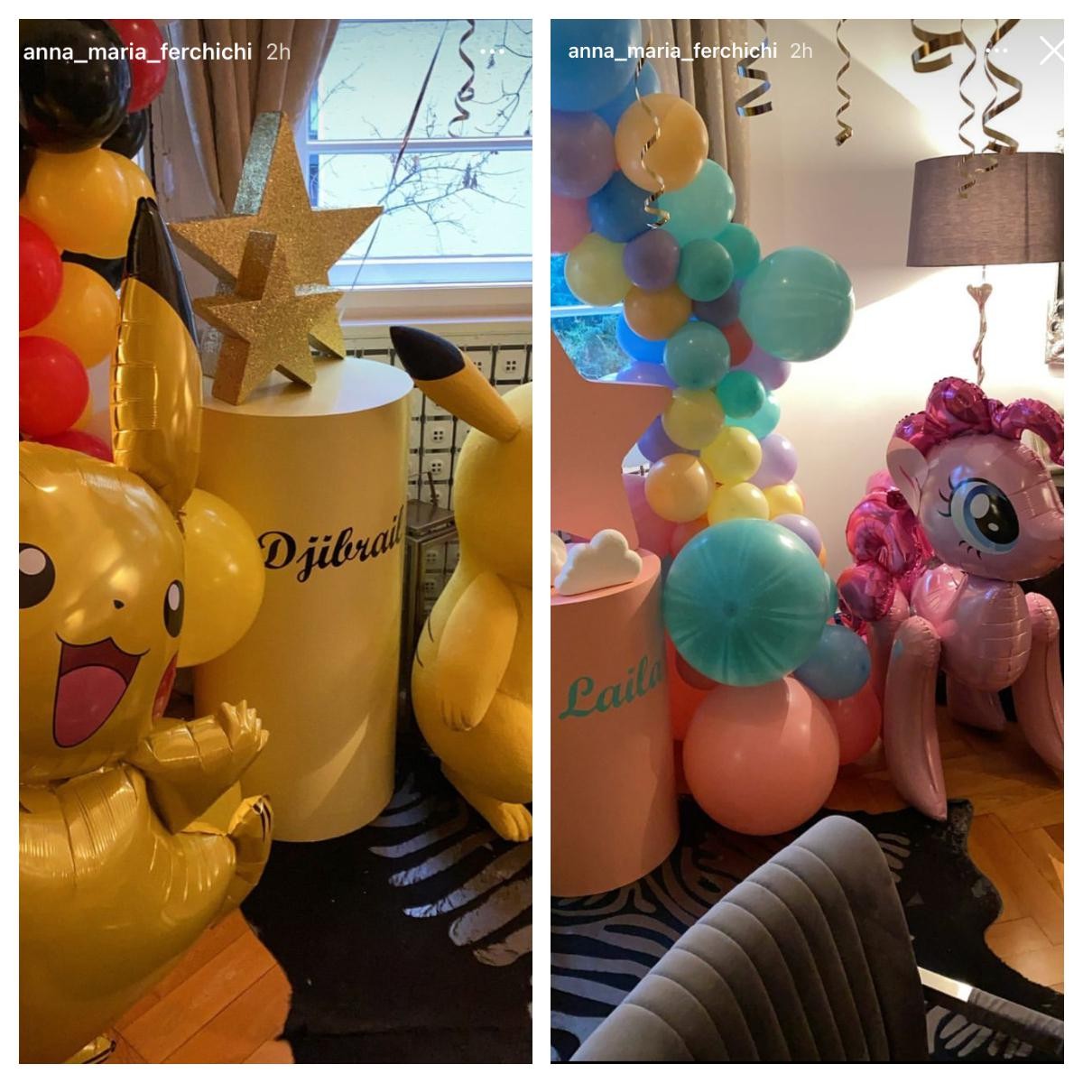Für die Kinder wurde anlässlich ihres Geburtstages das Wohnzimmer liebevoll dekoriert.