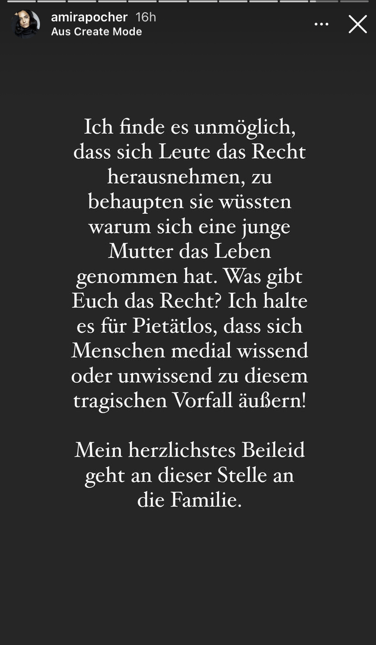 Amira Pocher meldete sich auf Instagram nach Kasias Tod.