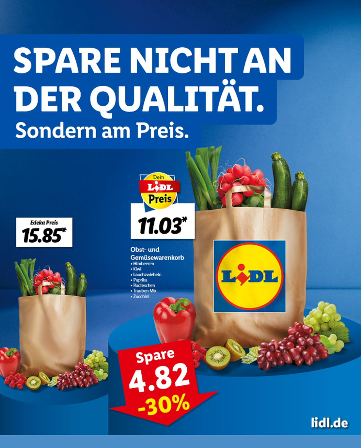 Lidl nimmt in einer Werbung erneut Bezug auf Edeka.