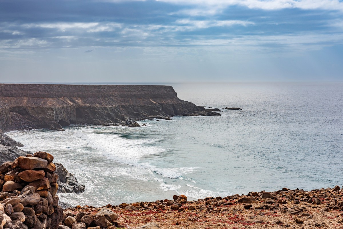 The bay and beach of Puertito de Los Molinos on the island of Fuerteventura in the Canary Islands