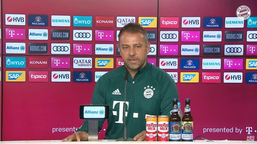 Bayern-Trainer Hansi Flick betonte, aktuell viel Spaß beim FC Bayern zu haben..