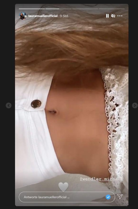 Laura Müller präsentierte ihren Bauch auf Instagram.