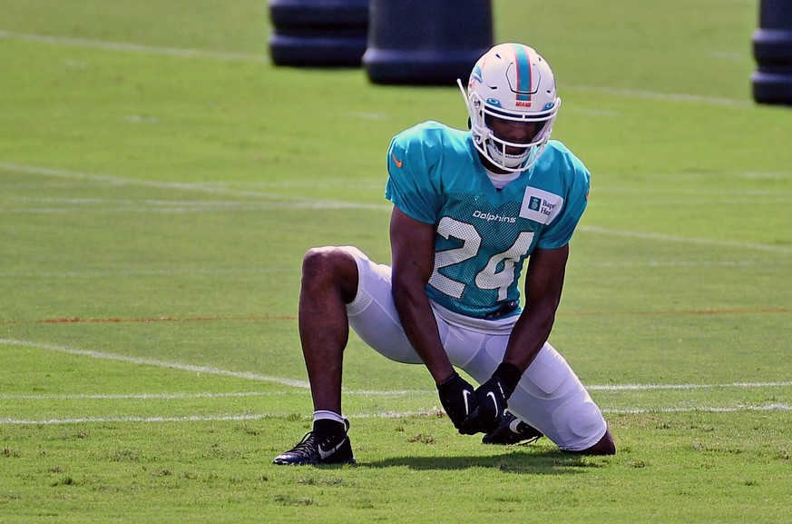 NFL, American Football Herren, USA Miami Dolphins-Training Camp, Sep 4, 2020 Miami Gardens, Florida, United States Miami Dolphins cornerback Byron Jones 24 during training camp at Baptist Health Train ...