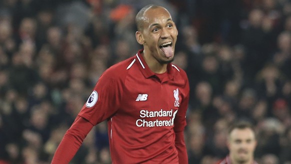 Da kann man sich auch mal freuen: Fabinho, 25 Jahre alt, vom Premier-League-Tabellenführer FC Liverpool.