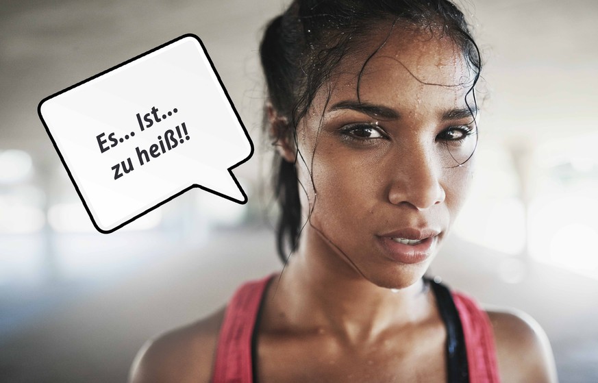 Portrait of a sporty young woman looking serious while out for a run