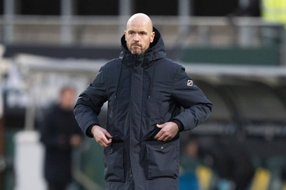 DEN HAAG, 20-12-2020 , Cars Jeans Stadion . Dutch Eredivisie Football season 2020 / 2021. ADO Den Haag - Ajax , Ajax coach Erik ten Hag ADO - Ajax PUBLICATIONxNOTxINxNED Copyright: JasperxRuhe