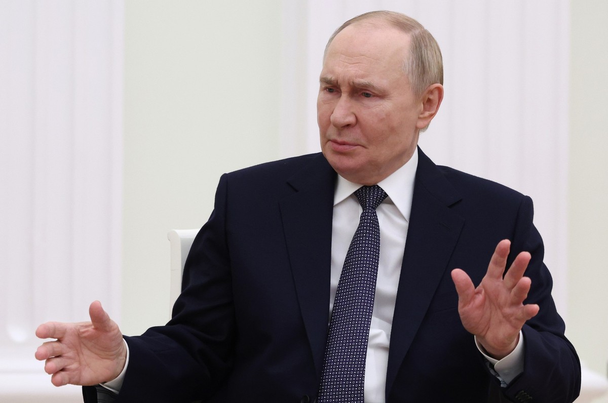 Russian President Vladimir Putin speaks during a meeting with Belarusian President Alexander Lukashenko at the Kremlin in Moscow, Russia, Friday, Sept. 26, 2025. (Ramil Sitdikov/Pool Photo via AP)