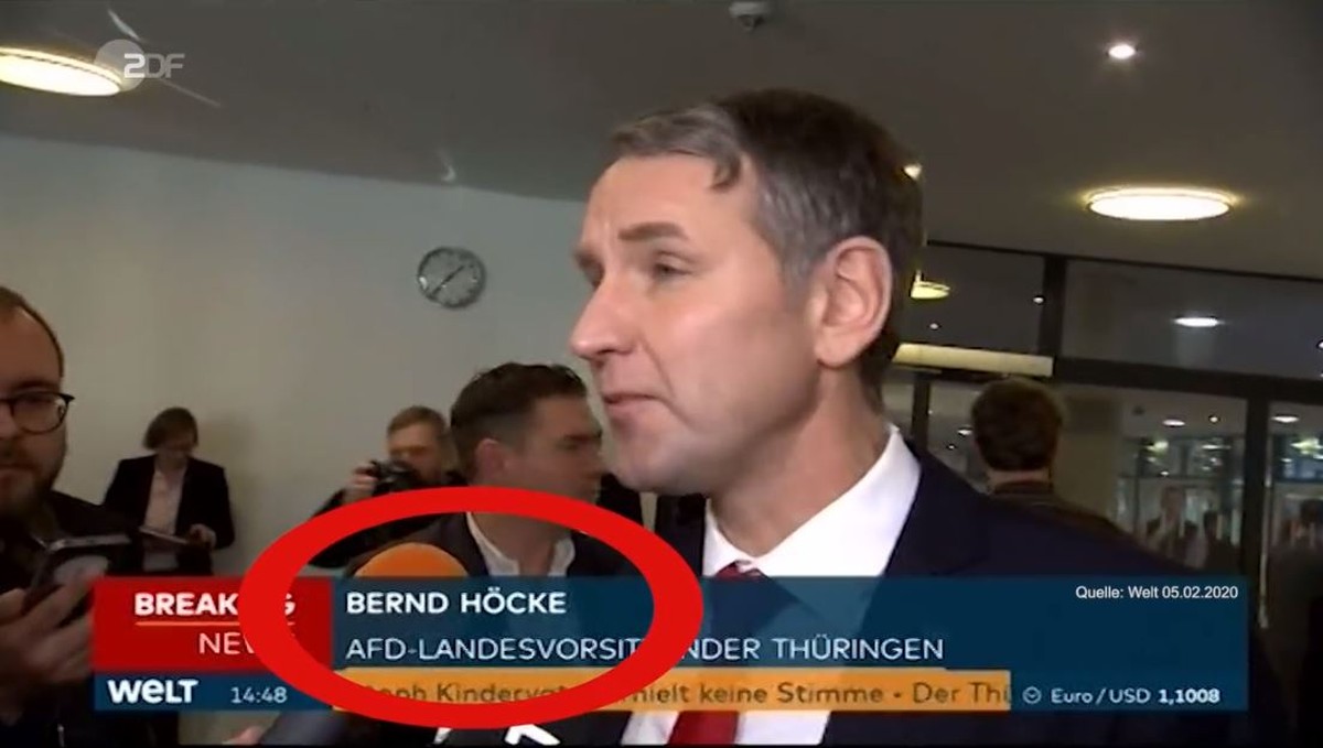 Die Beschriftung ist falsch. Es hätte Björn Höcke heißen müssen.