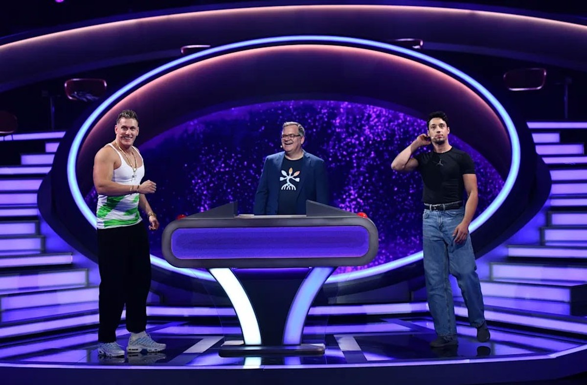 Calvin Kleinen und René Casselly bei "Schlag den Besten".