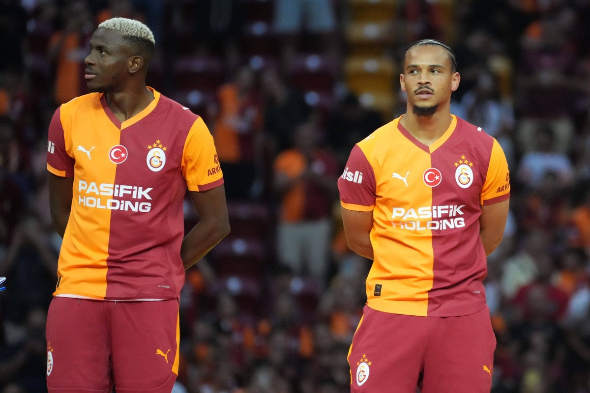A signing ceremony was held for Galatasaray s new players Victor Nelsson and Leroy Sane before the pre-season friendly match between Galatasaray and SS Lazio at Rams Park Stadium on August 2, 2025 in  ...