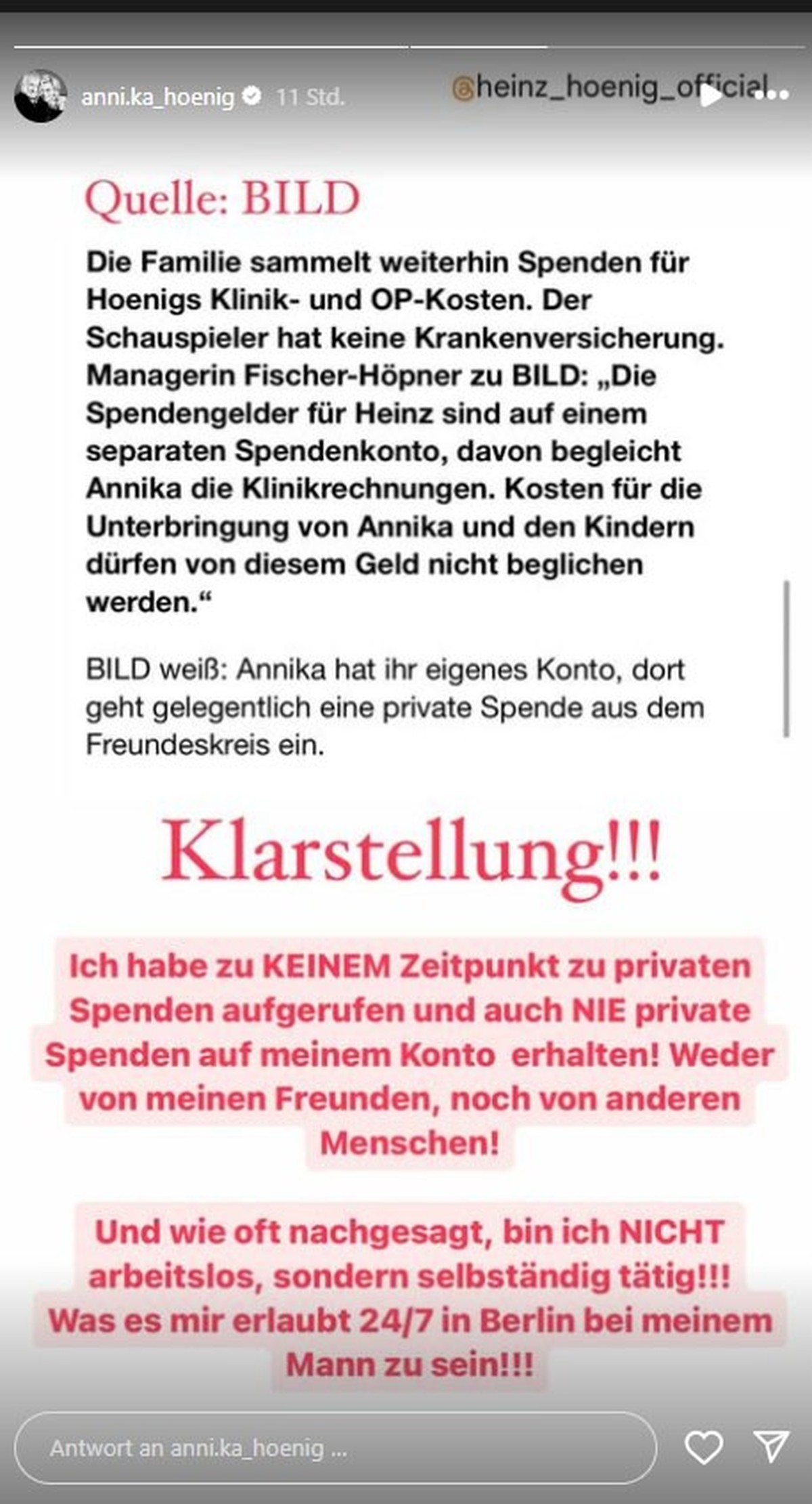 Annika Kärsten-Hoenig meldet sich zum Thema Spenden zu Wort.