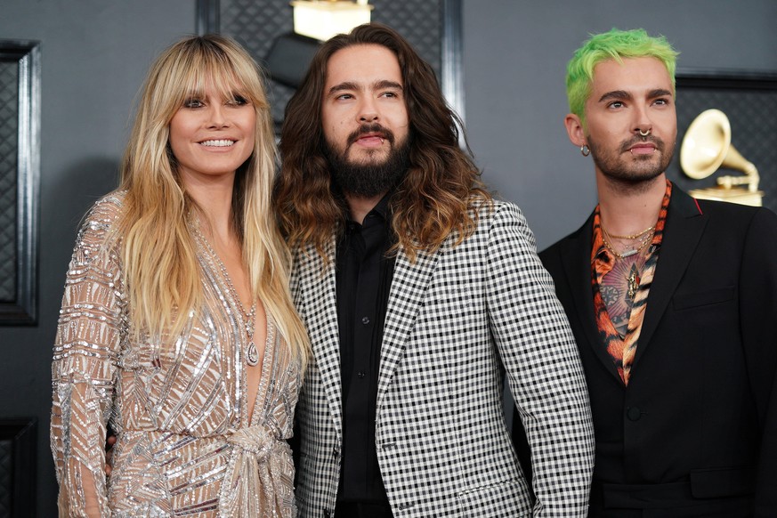 26 January 2020 - Los Angeles, California - Heidi Klum, Tom Kaulitz, Bill Kaulitz. 62nd Annual GRAMMY Awards held at Staples Center. Photo Credit: AdMedia 250359 2020-01-26 California Los Angeles Etat ...