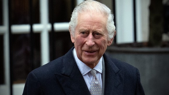 LONDON, ENGLAND - JANUARY 29: King Charles III departs after receiving treatment for an enlarged prostate at The London Clinic on January 29, 2024 in London, England. The King has been receiving treat ...